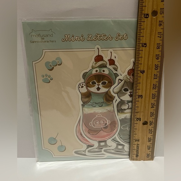 Mofusand Sanrio Die Cut Mini Letter Set - Picture 5 of 6